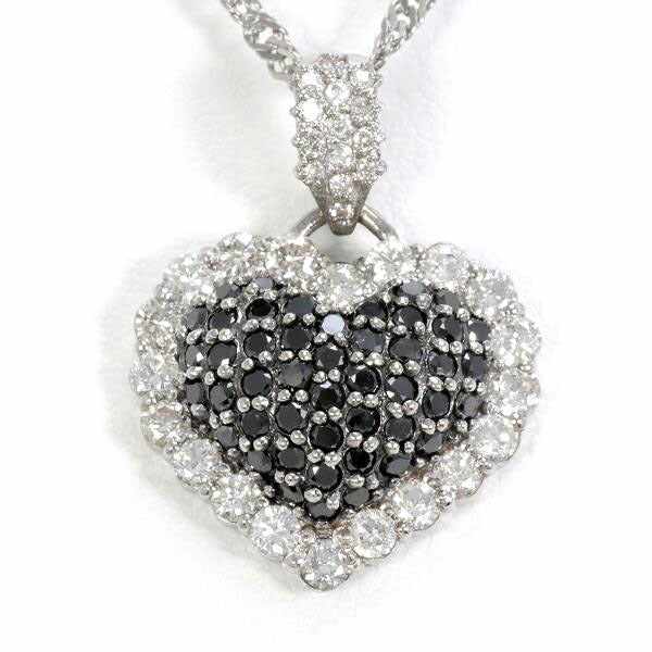 K18 White Gold Black Diamond Necklace in Excellent Condition