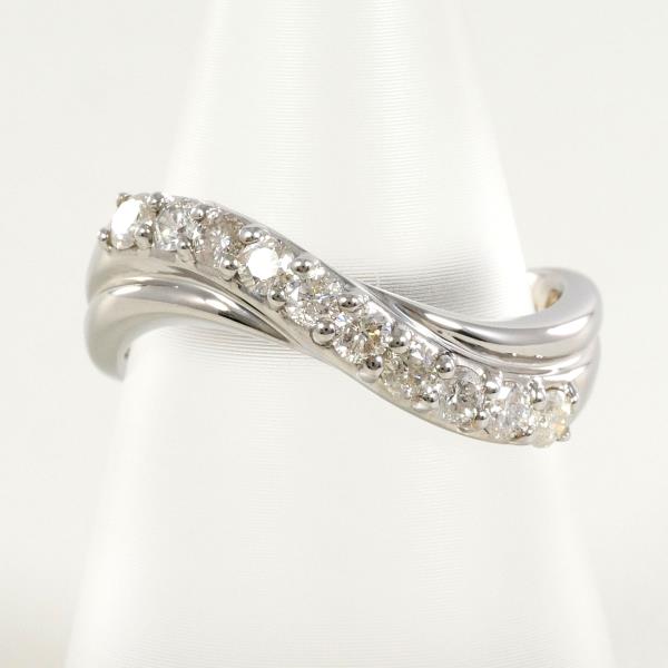 K18 White Gold Diamond Ring 12