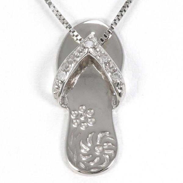 K14 White Gold Diamond Necklace