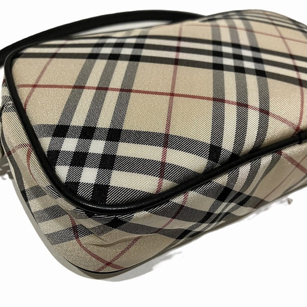 Burberry Nova Check Nylon Leather Pouch in Good Condition