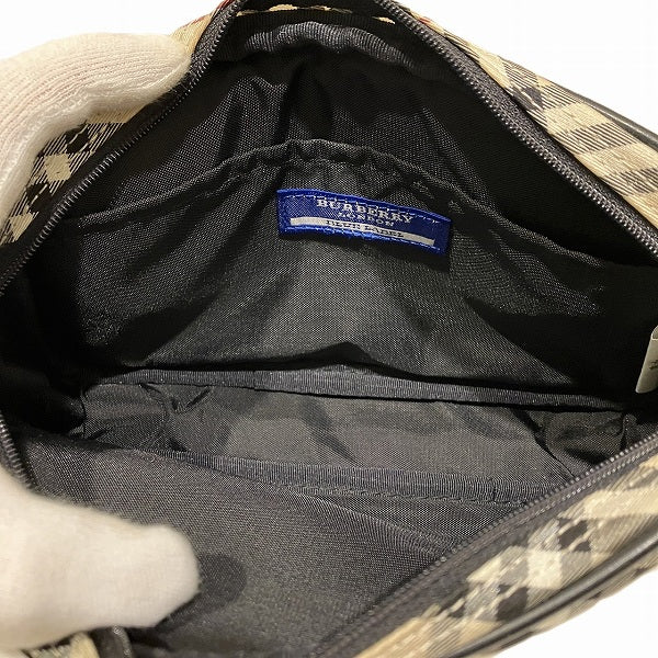 Burberry Nova Check Nylon Leather Pouch in Good Condition