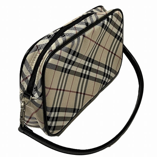 Burberry Nova Check Nylon Leather Pouch in Good Condition