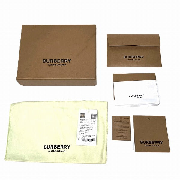 Burberry Leather Quilted Zip Wallet Card Case