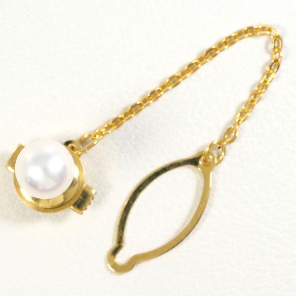 K18 Yellow Gold Pearl Pin Brooch