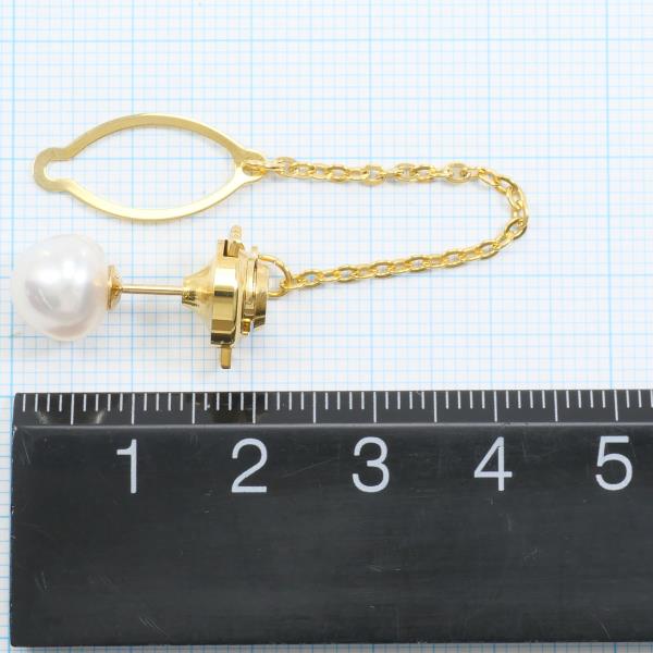 K18 Yellow Gold Pearl Pin Brooch in Excellent Condition