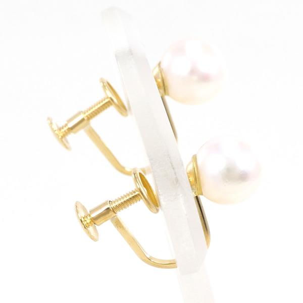 K18 Yellow Gold Pearl Earrings