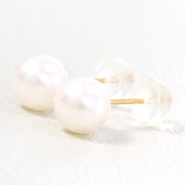 K18 Yellow Gold Imitation Pearl Earrings