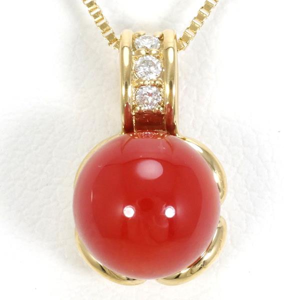 K18 Yellow Gold Coral Necklace