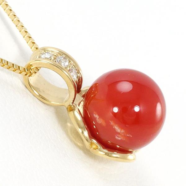 K18 Yellow Gold Coral Necklace