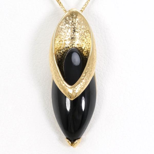 K18 Yellow Gold Onyx Necklace