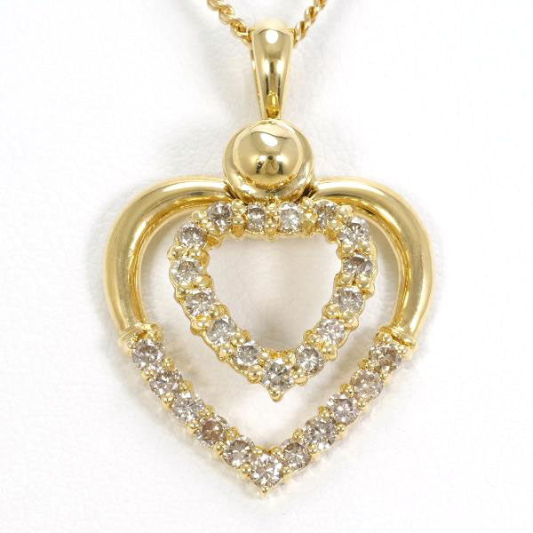 K18 Yellow Gold Necklace Brown Diamond