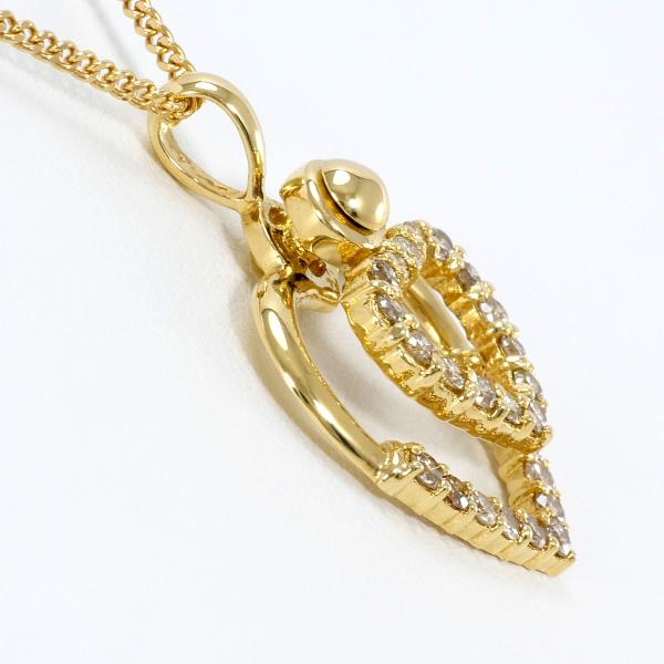 K18 Yellow Gold Necklace Brown Diamond in Excellent Condition