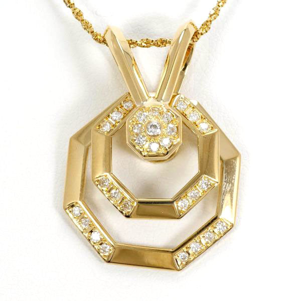 K18 Yellow Gold Diamond Necklace 0.33ct in Pristine Condition