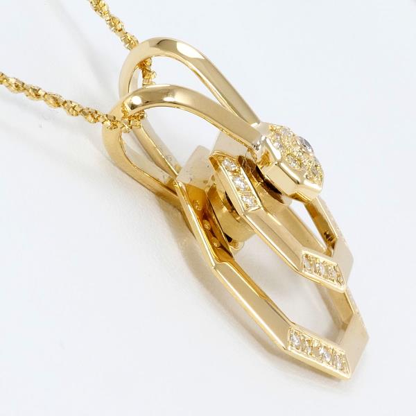 K18 Yellow Gold Diamond Necklace 0.33ct in Pristine Condition