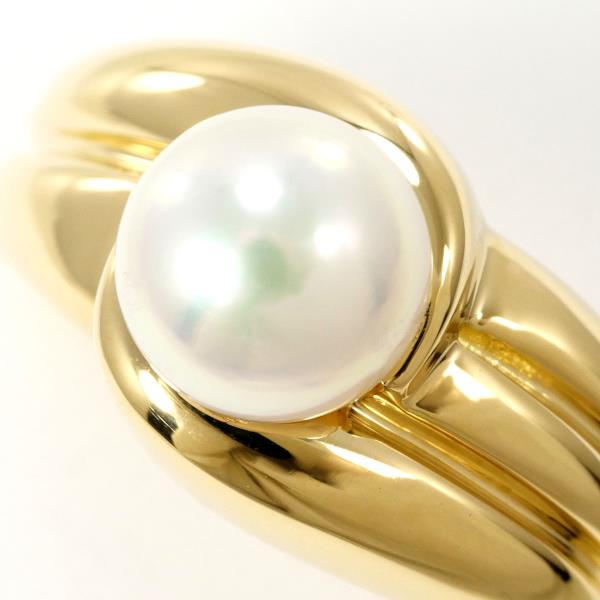 18K Yellow Gold Pearl Ring 11.5 in Excellent Condition