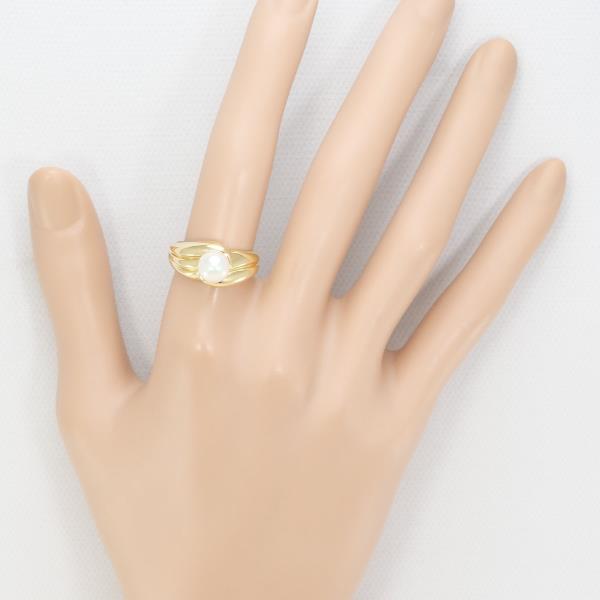 18K Yellow Gold Akoya Pearl Ring