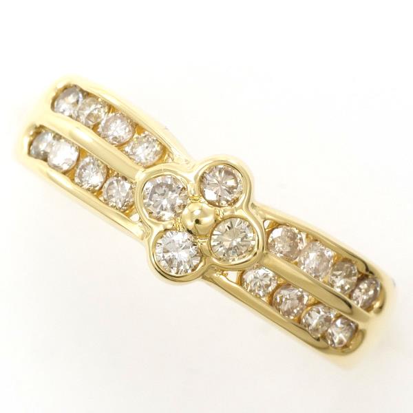 K18 Yellow Gold Diamond Ring 11.5 in Excellent Condition