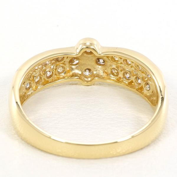 K18 Yellow Gold Diamond Ring 11.5 in Excellent Condition