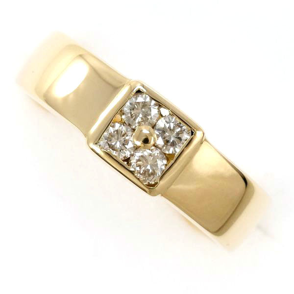 K18 Yellow Gold Diamond Ring 12 in Excellent Condition