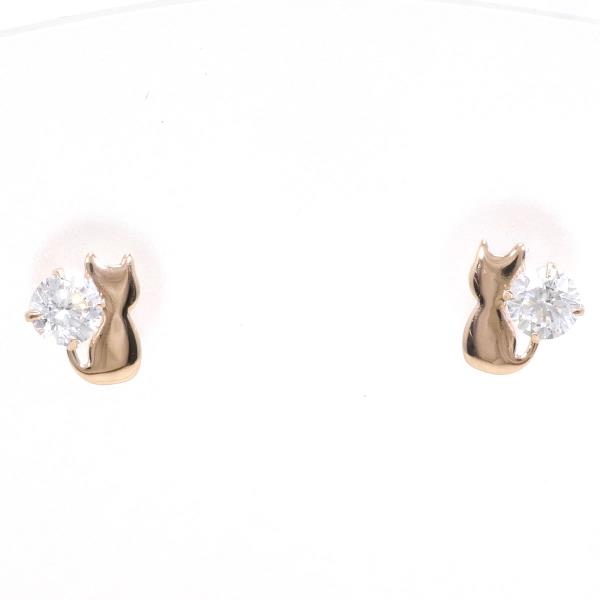 K10 Pink Gold Zircon Earrings