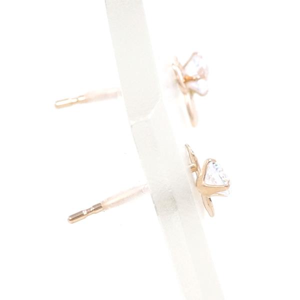 K10 Pink Gold Zircon Earrings