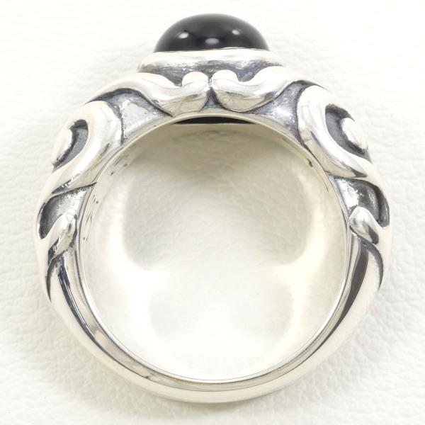 Silver Onyx Ring 14号 925 Silver in Excellent Condition