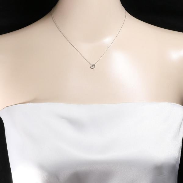 4℃ K10WG Zirconia Necklace White Gold in Excellent Condition