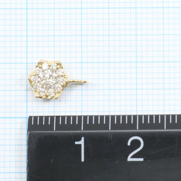 K18 Yellow Gold Diamond Pendant Top in Excellent Condition