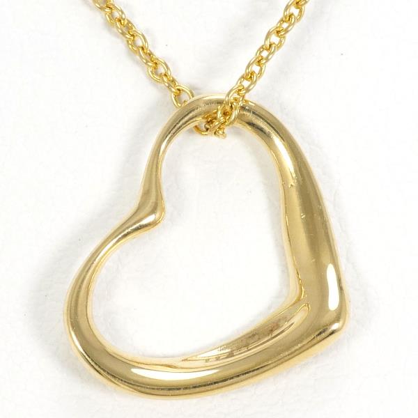 Tiffany & Co K18 Yellow Gold Open Heart Necklace in Excellent Condition