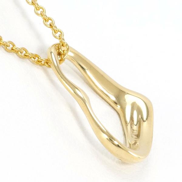 Tiffany & Co K18 Yellow Gold Open Heart Necklace in Excellent Condition