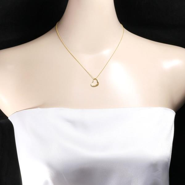 Tiffany & Co K18 Yellow Gold Open Heart Necklace in Excellent Condition