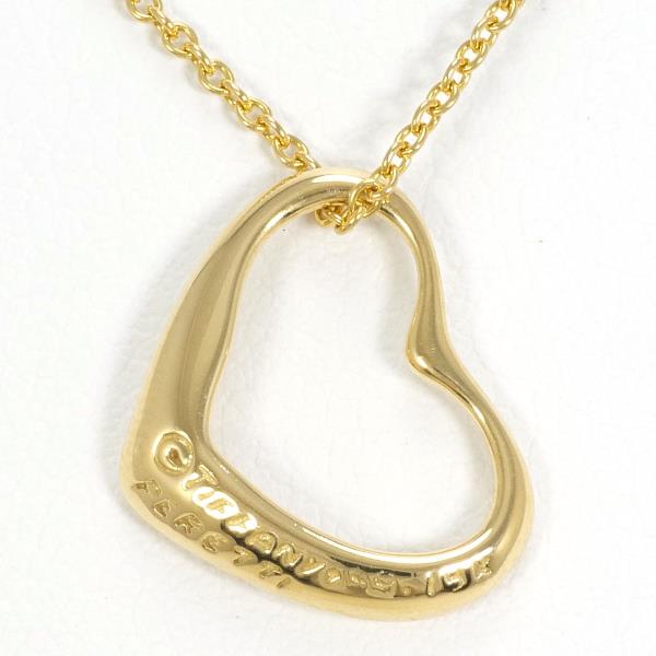 Tiffany & Co K18 Yellow Gold Open Heart Necklace in Excellent Condition