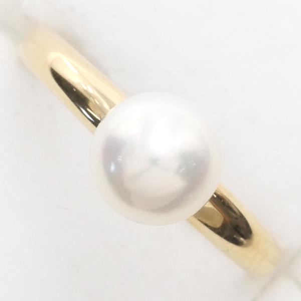 Tasaki K18 Yellow Gold Pearl Ring 9.5 in Excellent Condition