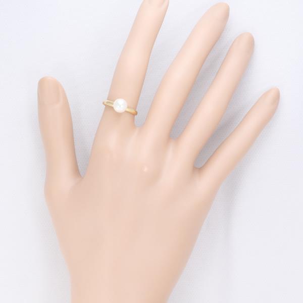 Tasaki K18 Yellow Gold Pearl Ring 9.5 in Excellent Condition