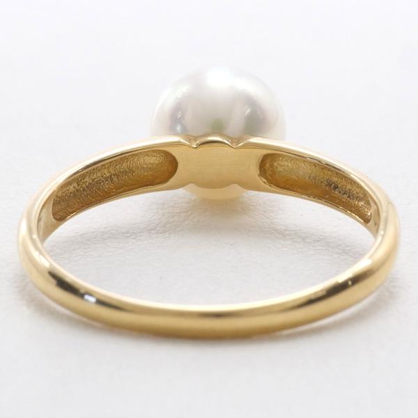 Tasaki K18 Yellow Gold Pearl Ring 9.5 in Excellent Condition