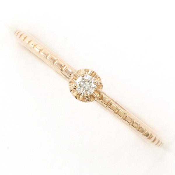 Agat K18 Pink Gold Diamond Ring 10.5 in Excellent Condition