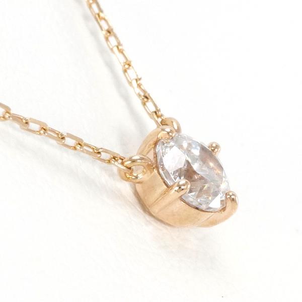 K10 PG Pink Gold Zircon Necklace