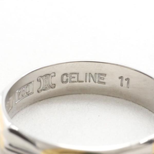 Celine PT850 Platinum K18 Yellow Gold Ring 10.5 in Excellent Condition