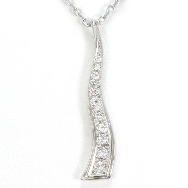 Vendome Aoyama PT900 PT850 Diamond Necklace 0.13ct