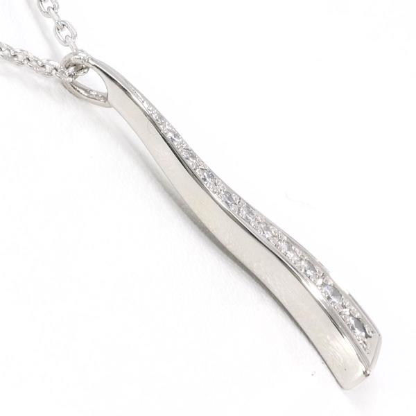 Vendome Aoyama PT900 PT850 Diamond Necklace 0.13ct