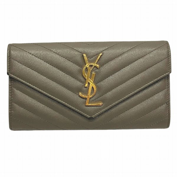 Yves Saint Laurent YSL V Stitch Leather Wallet