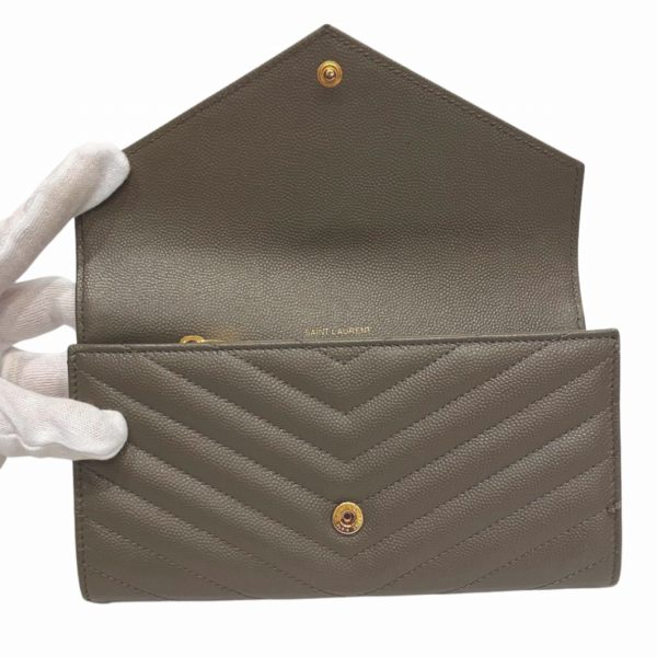 Yves Saint Laurent YSL V Stitch Leather Wallet