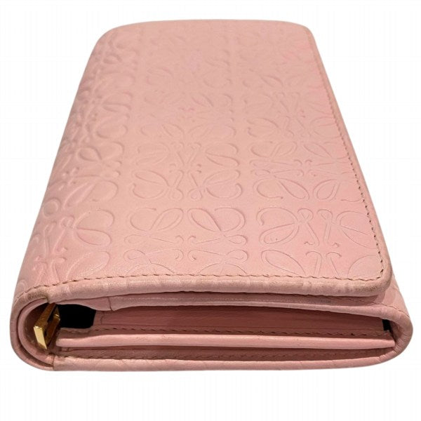 Loewe Leather Anagram Bifold Wallet Pink