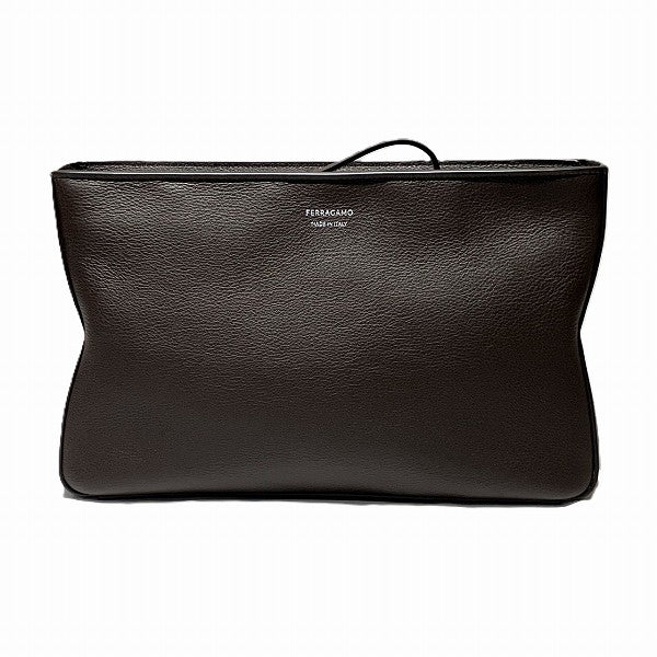 Salvatore Ferragamo Star Leather Clutch Bag