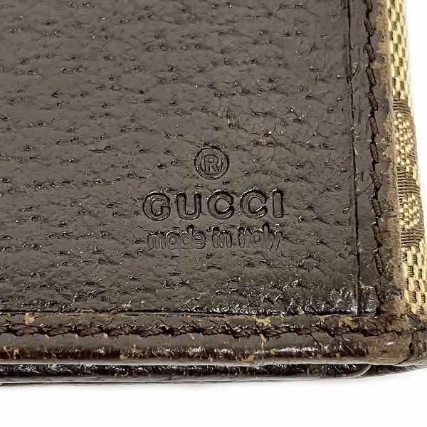 Gucci GG Canvas Leather Long Wallet 112715