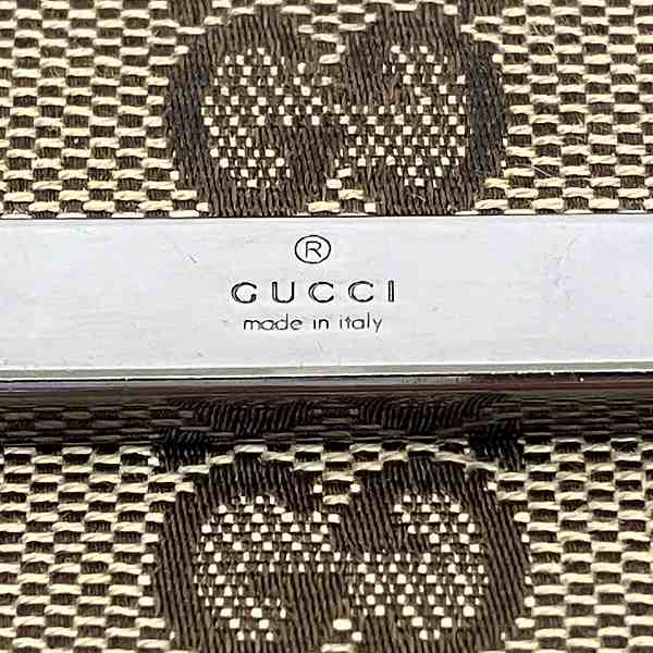 Gucci GG Canvas Leather Long Wallet 112715