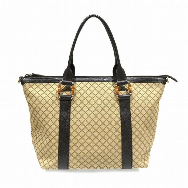 Gucci Diamante Bamboo Tote Bag 339548 in Great Condition