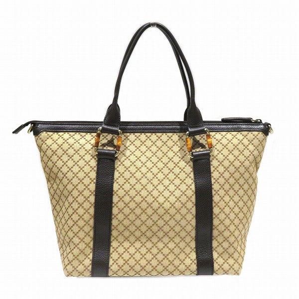 Gucci Diamante Bamboo Tote Bag 339548 in Great Condition