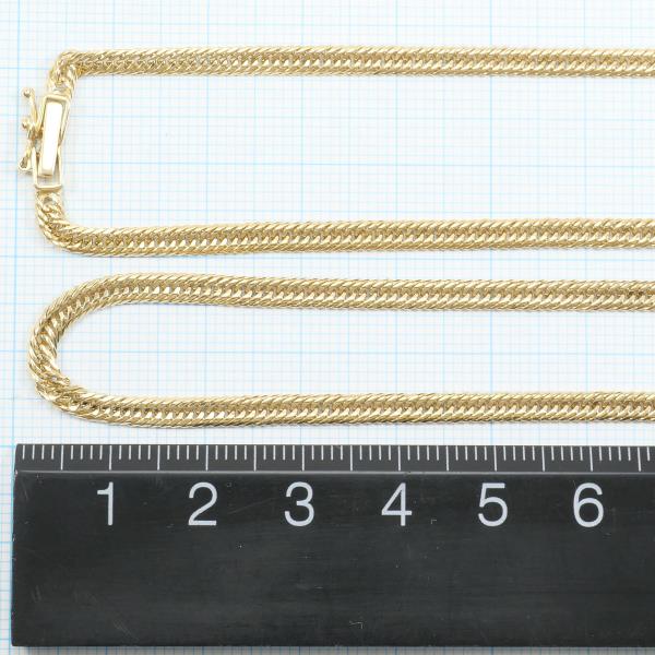 K18 Yellow Gold Necklace 50cm 10-Sided Triple 11.9g in Excellent Condition