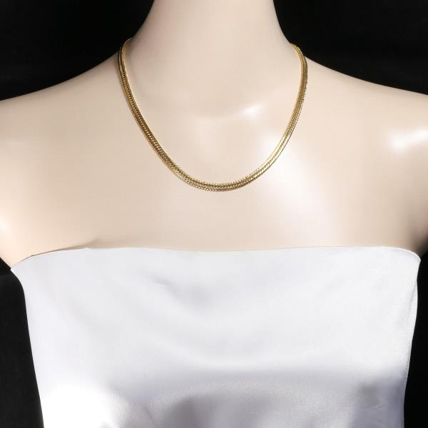 K18 Yellow Gold Necklace 45cm 10-Sided Triple 27g in Pristine Condition